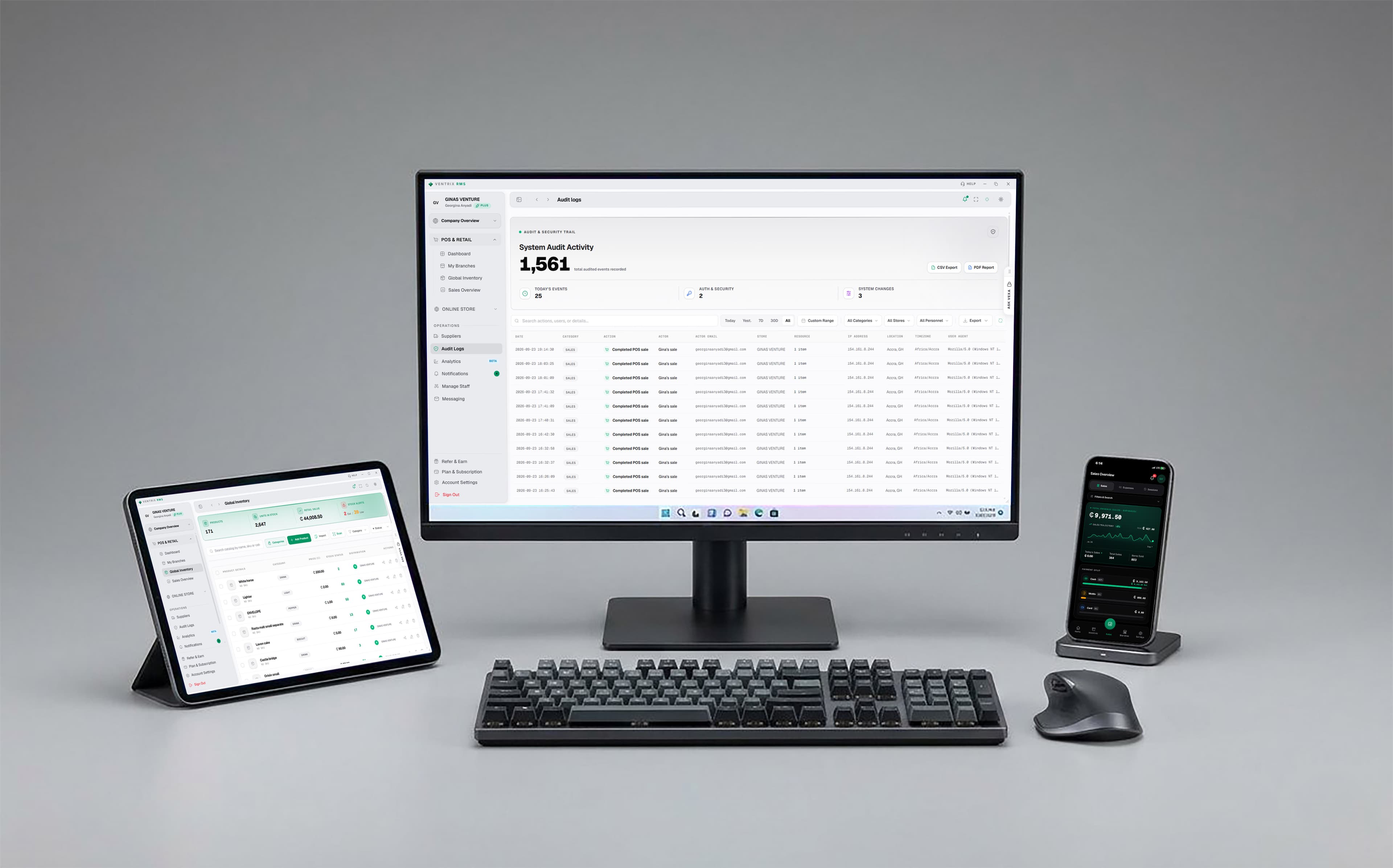 Sell on Any Device. Synced Across All Stores.